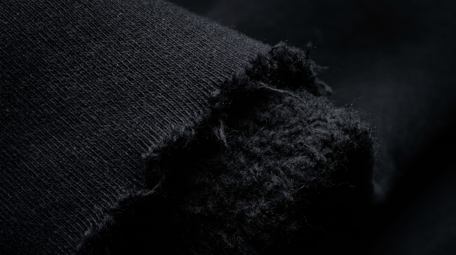 Heavyweight brushed fleece fabric — close-up